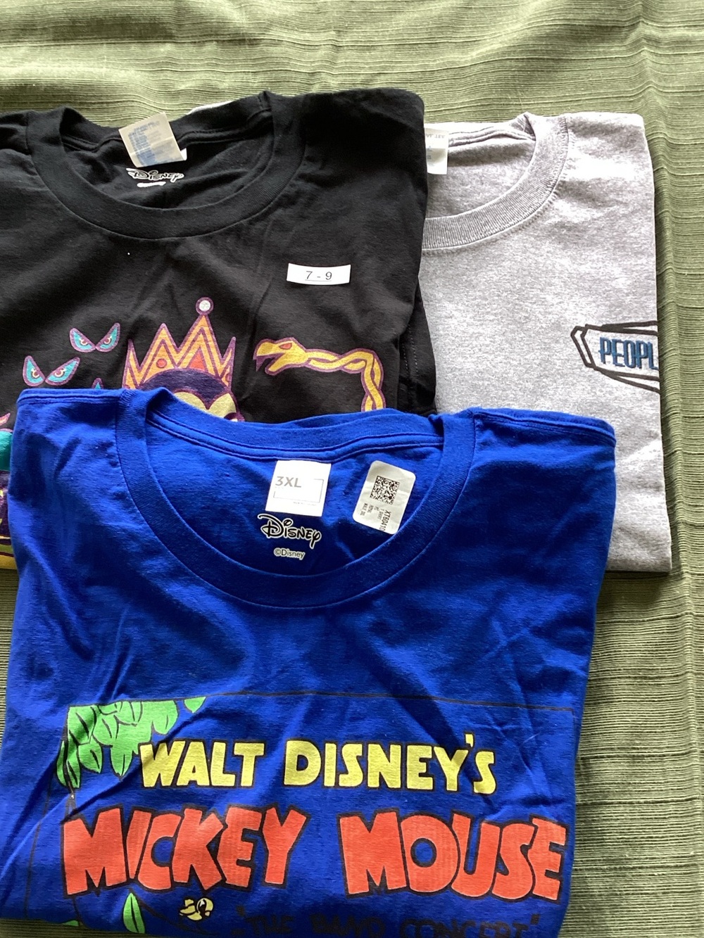 Disney Royal Blue Mickey Mouse Graphic Tee with Multicolor Print
